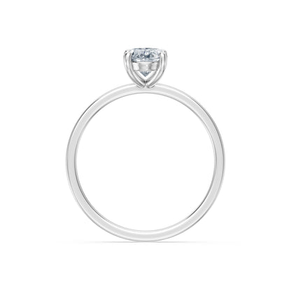 Oval Lab Grown Diamond Solitaire Engagement Ring 1.0ct by Qutahia Jewellery