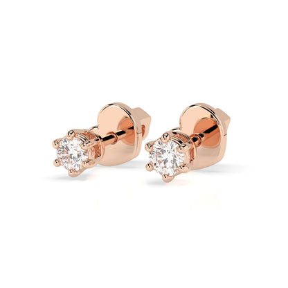 Solitaire Butterfly Earring (Round), 0.12 ct — 102-10027(2.5)