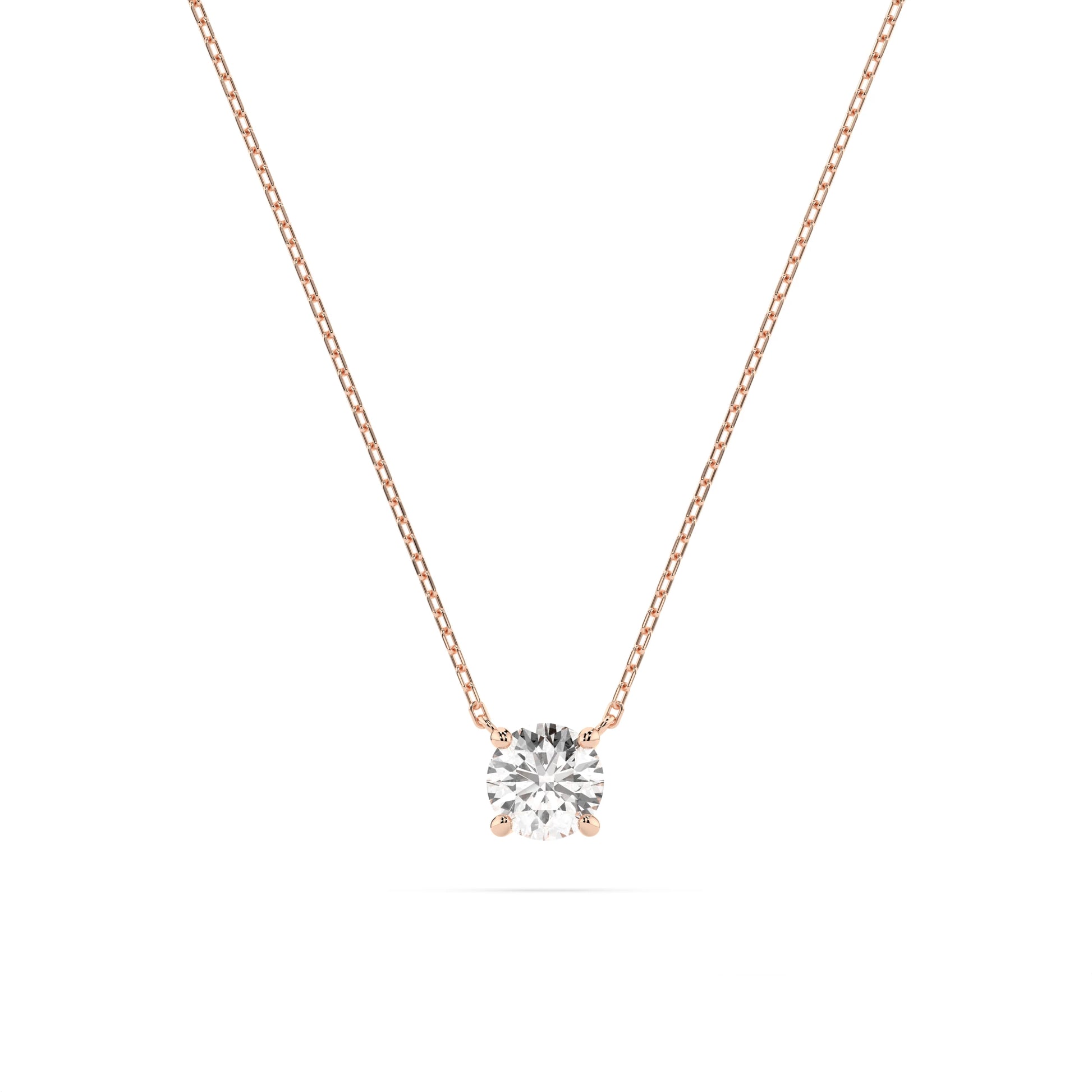 Solitaire Necklace (Round), 0.4 ct — 104-10040(4.7)