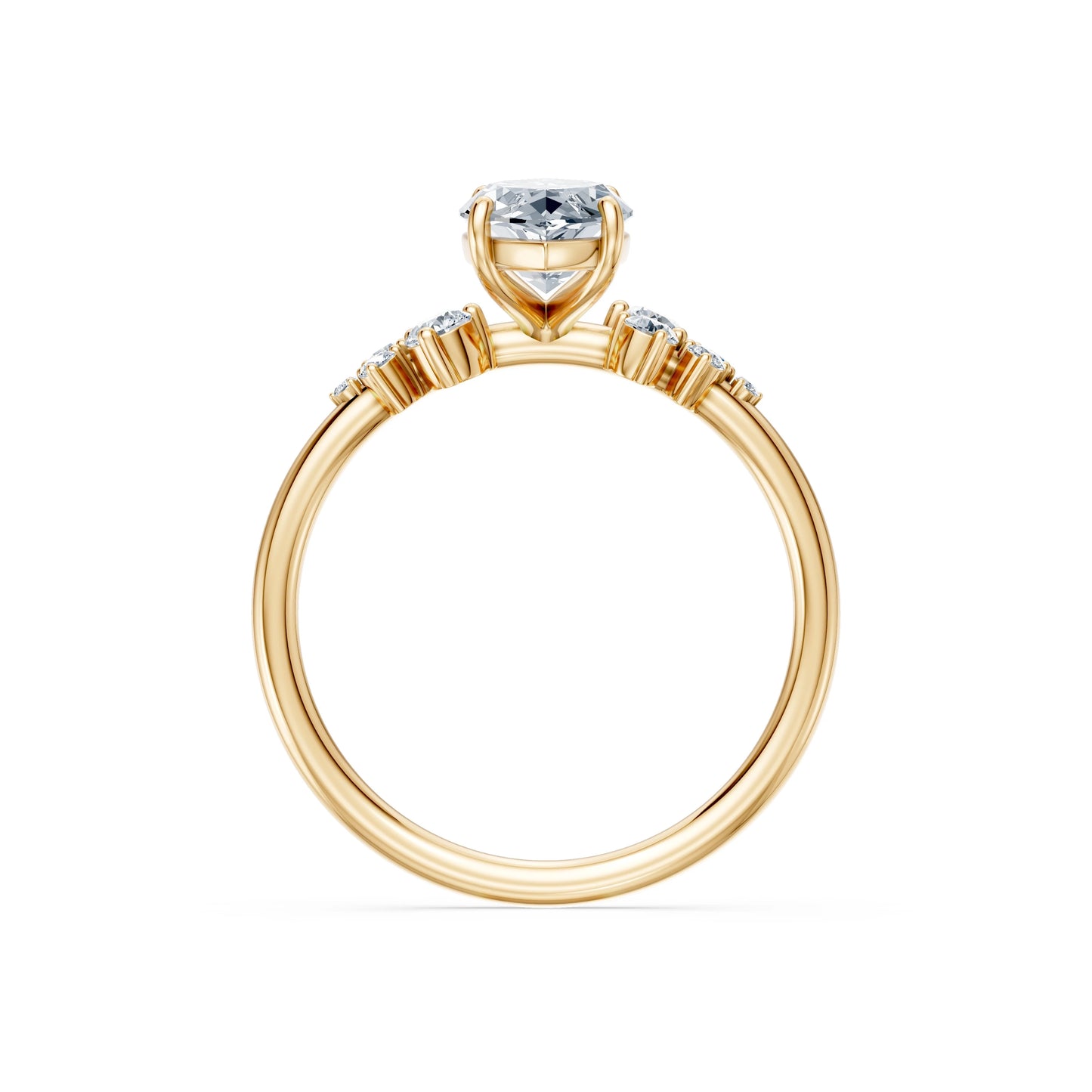 Marquise Lab Grown Diamond Classic Pave Eternity Ring 1.5ct by Qutahia Jewellery
