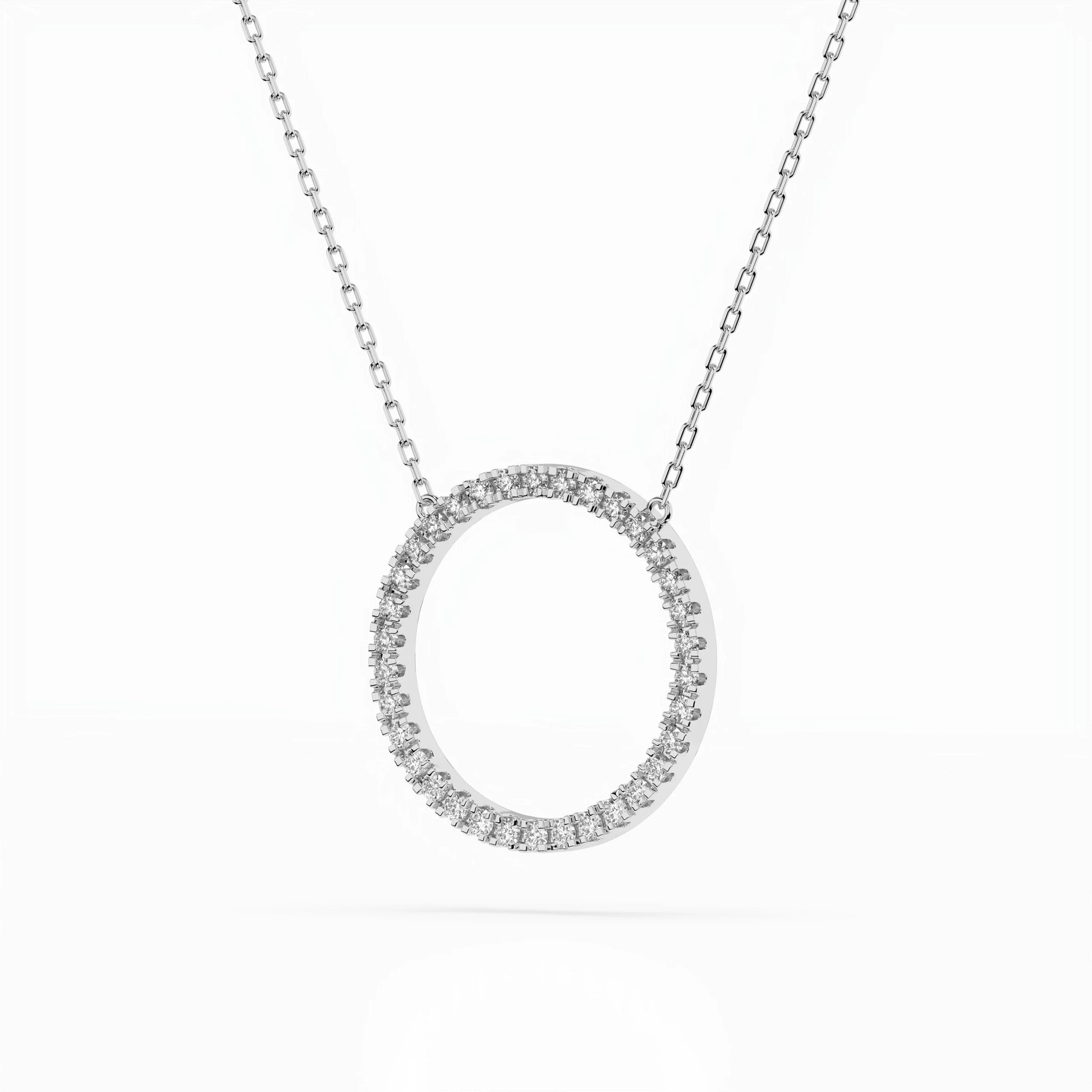 Minimalism Necklace (Round), 0.2 ct — 104-10023