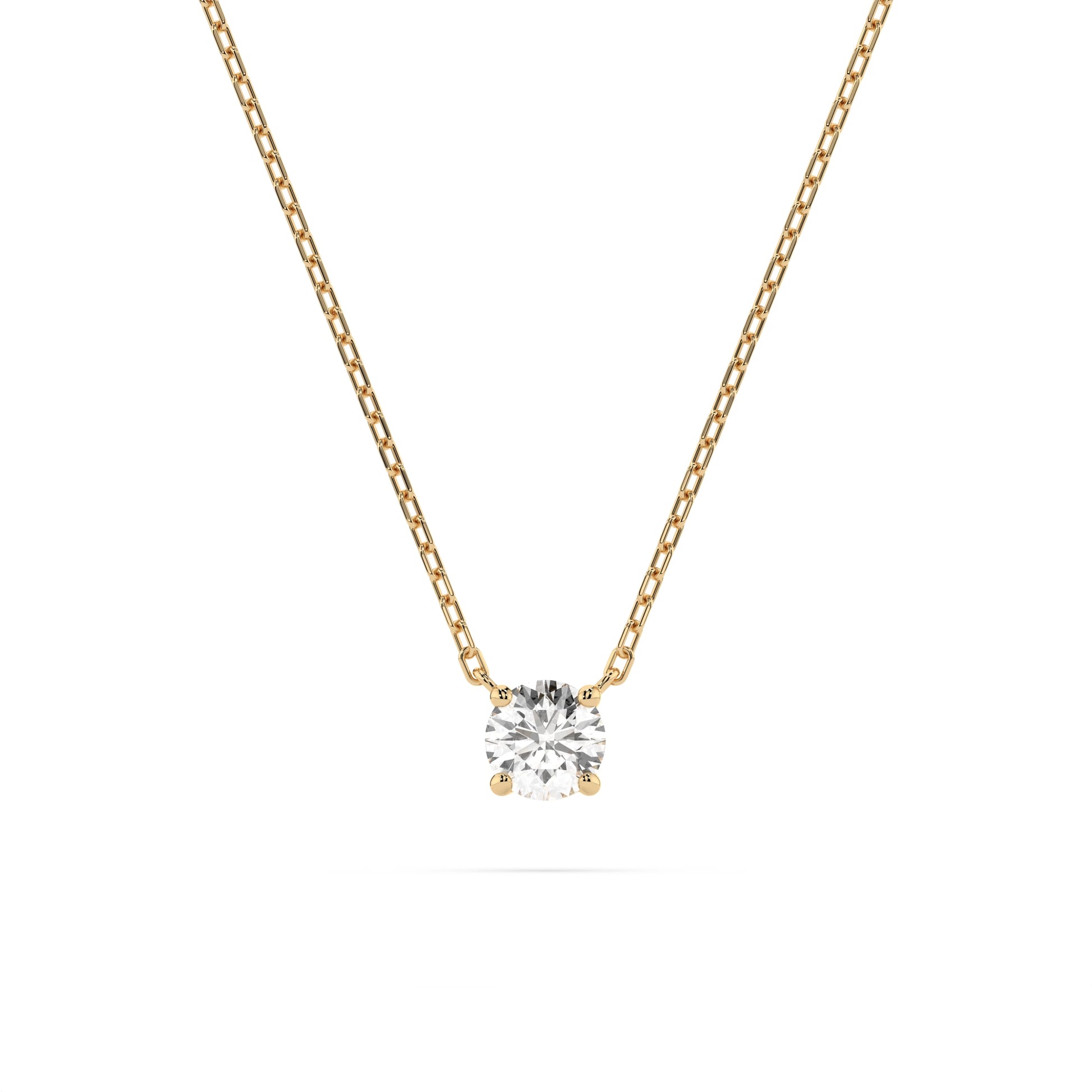 Solitaire Necklace (Round), 0.2 ct — 104-10040(3.7)