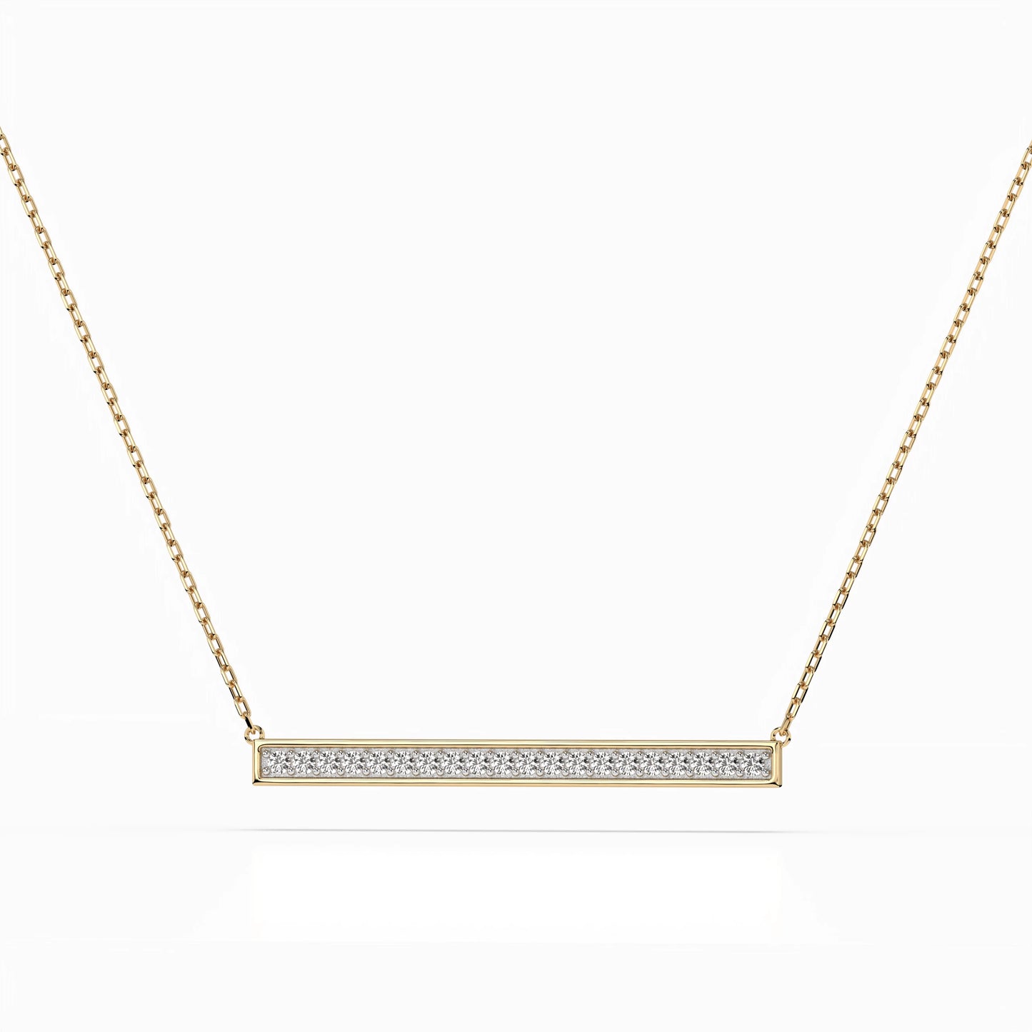 Minimalism Necklace (Round), 0.12 ct — 104-10024