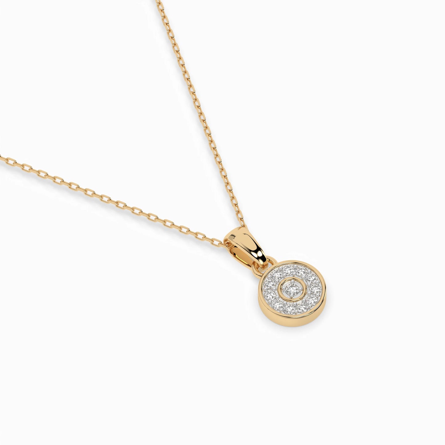 Illusion Necklace (Round), 0.01 ct — 104-10032