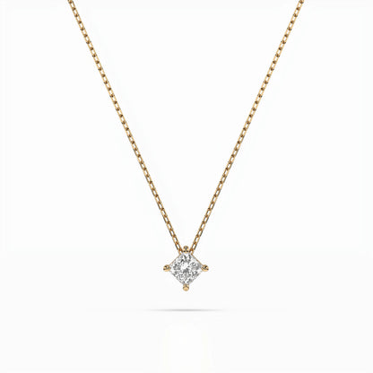 Solitaire Necklace (Princess), 0.17 ct — 104-10055(3.0)PR