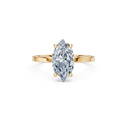 Marquise Lab Grown Diamond Solitaire Engagement Ring 2.0ct by Qutahia Jewellery