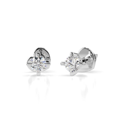 Solitaire Butterfly Earring (Round), 0.12 ct — 102-10025(2.5)