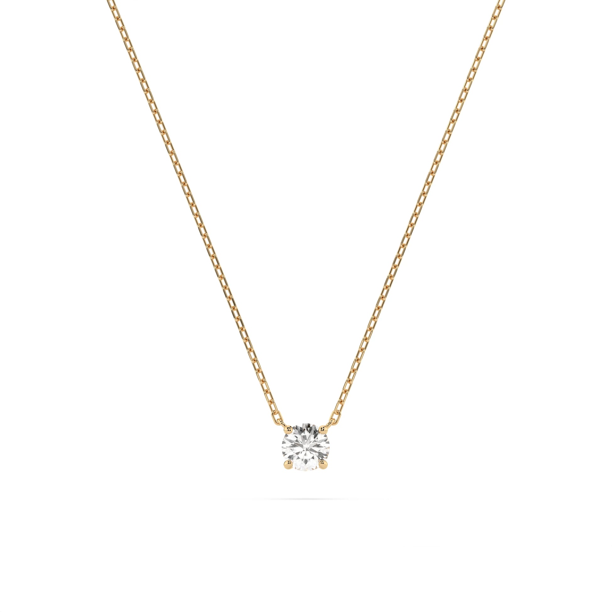 Solitaire Necklace (Round), 0.15 ct — 104-10040(3.4)