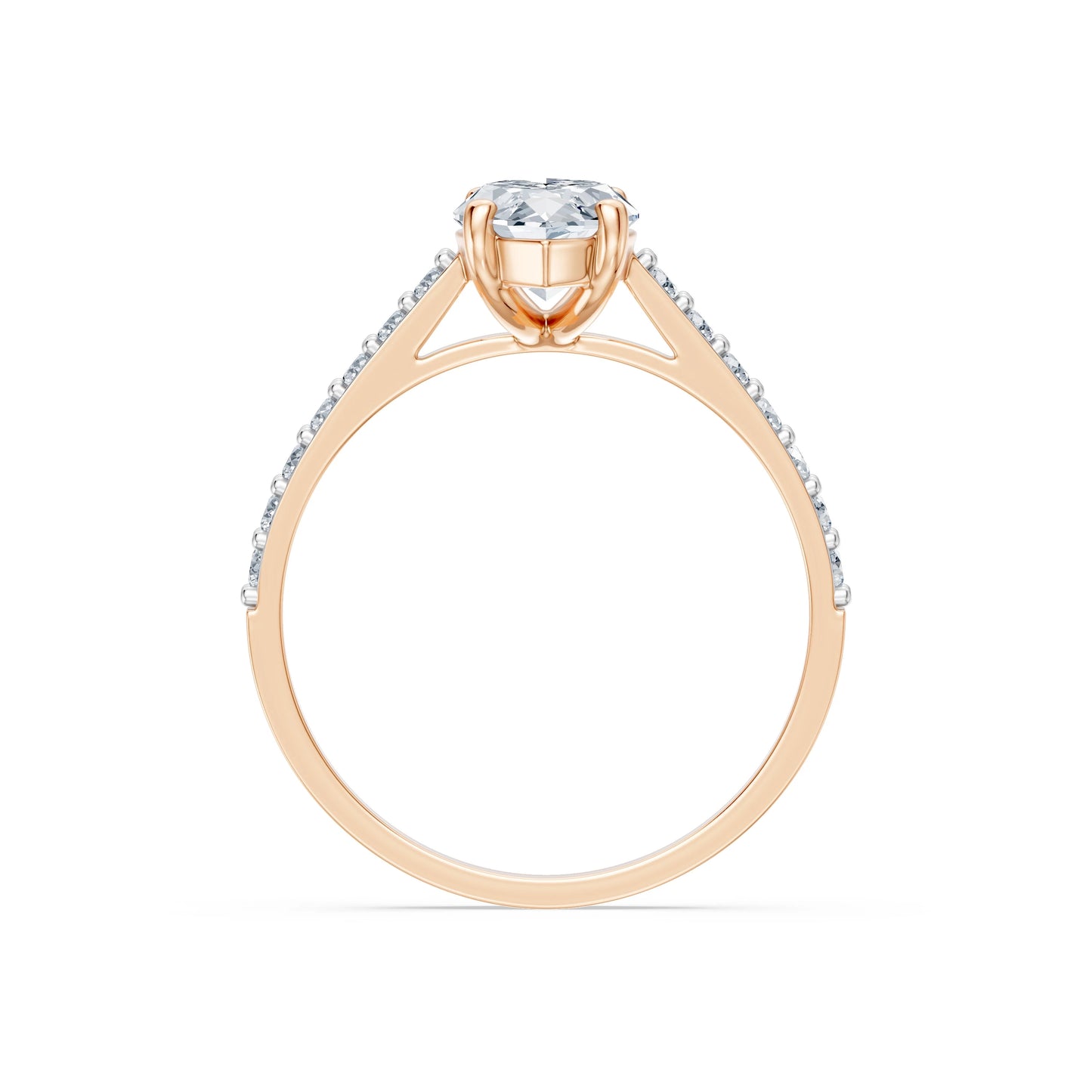 Marquise Lab Grown Diamond Slim Pave Eternity Ring 1.5ct by Qutahia Jewellery