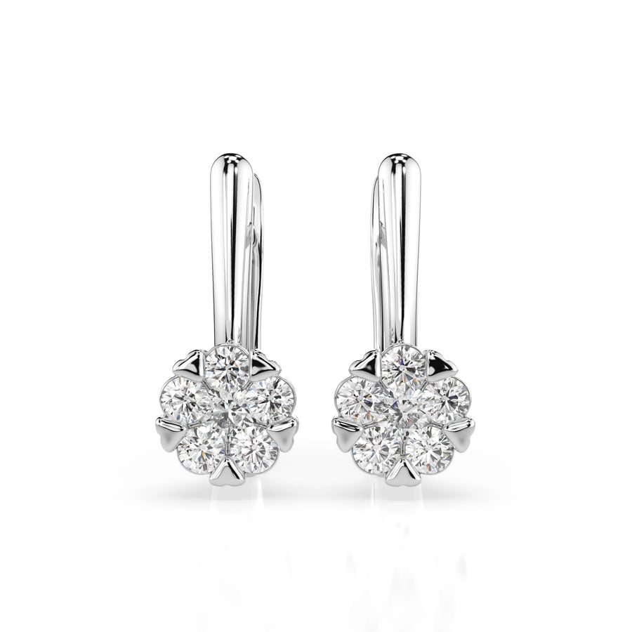 Illusion Earring (Round), 0.12 ct — 102-10015/1(2.5)