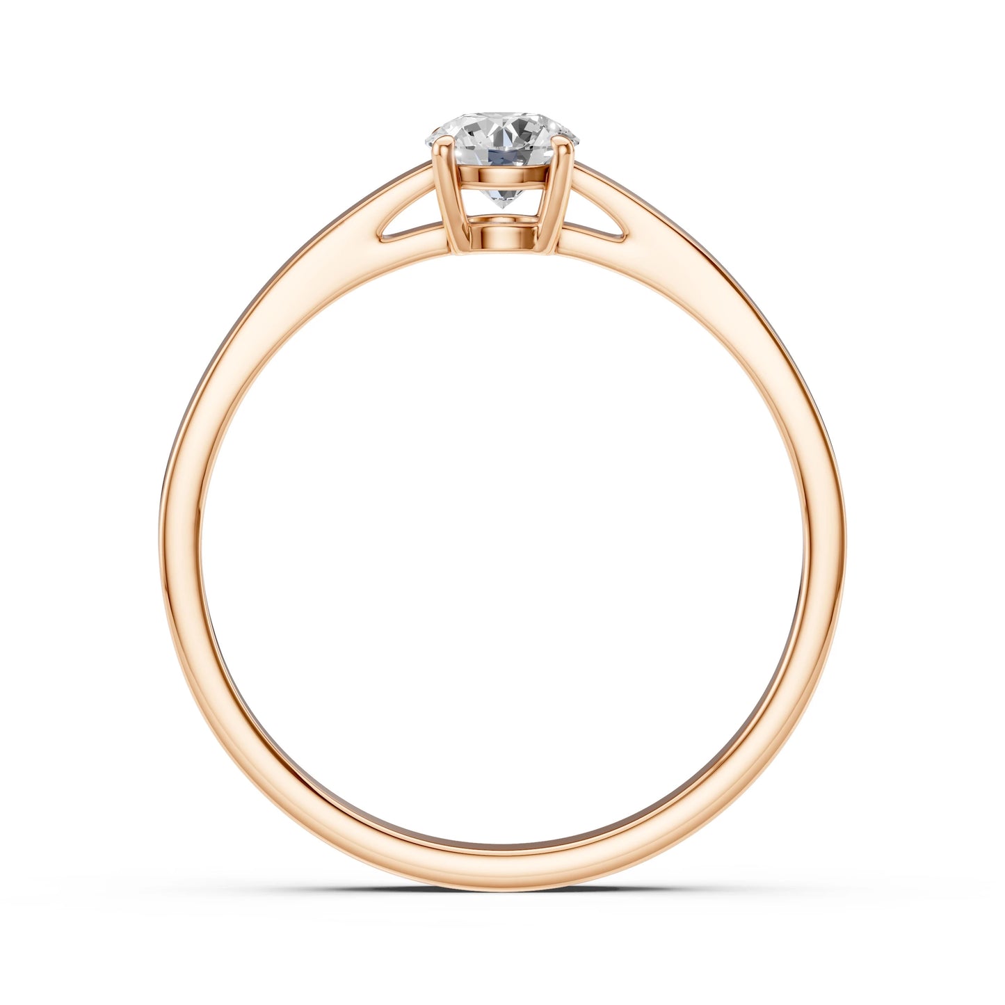 Solitaire Ring (Round), 0.45 ct — 101-10012/1(4.8)