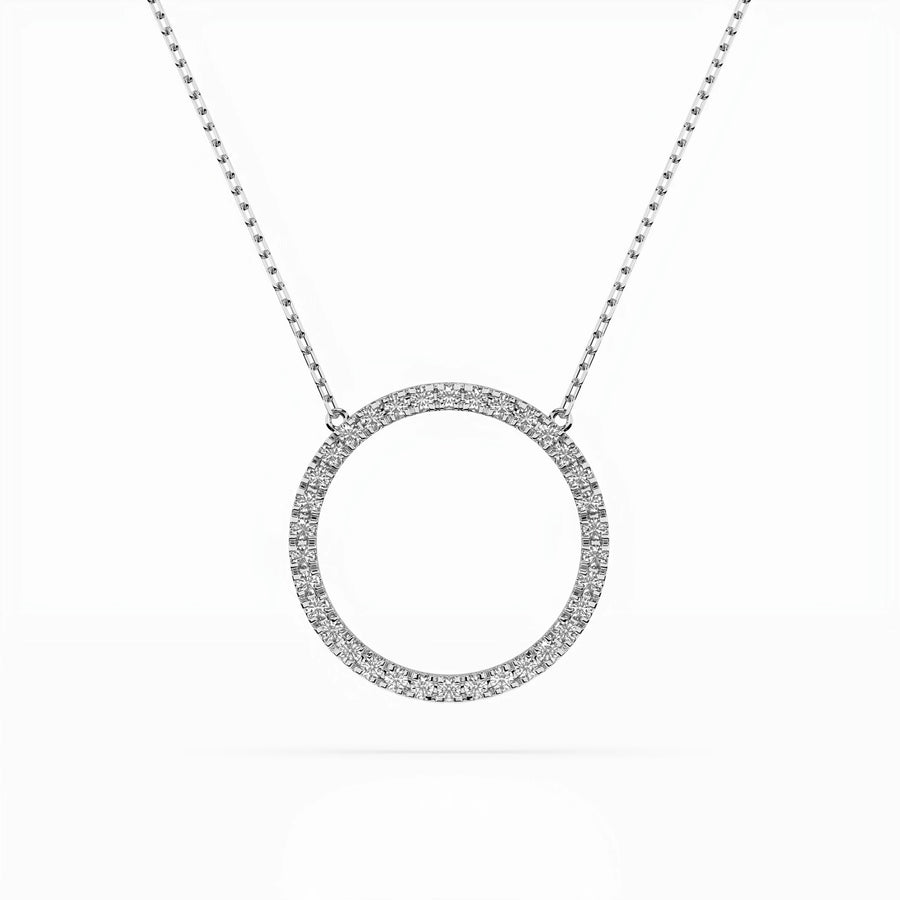 Minimalism Necklace (Round), 0.2 ct — 104-10023