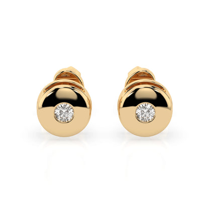 Solitaire Butterfly Earring (Round), 0.08 ct — 102-10048