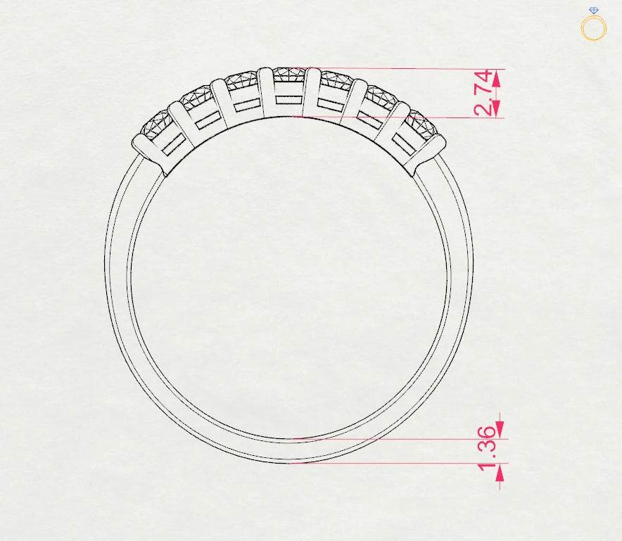 Eternity Ring (Round), 0.42 ct — 101-10098(2.5)