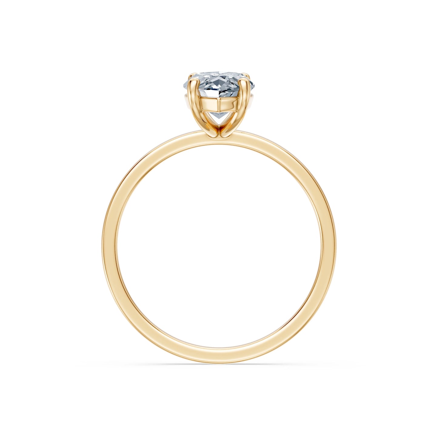 Marquise Lab Grown Diamond Solitaire Engagement Ring 1.5ct by Qutahia Jewellery