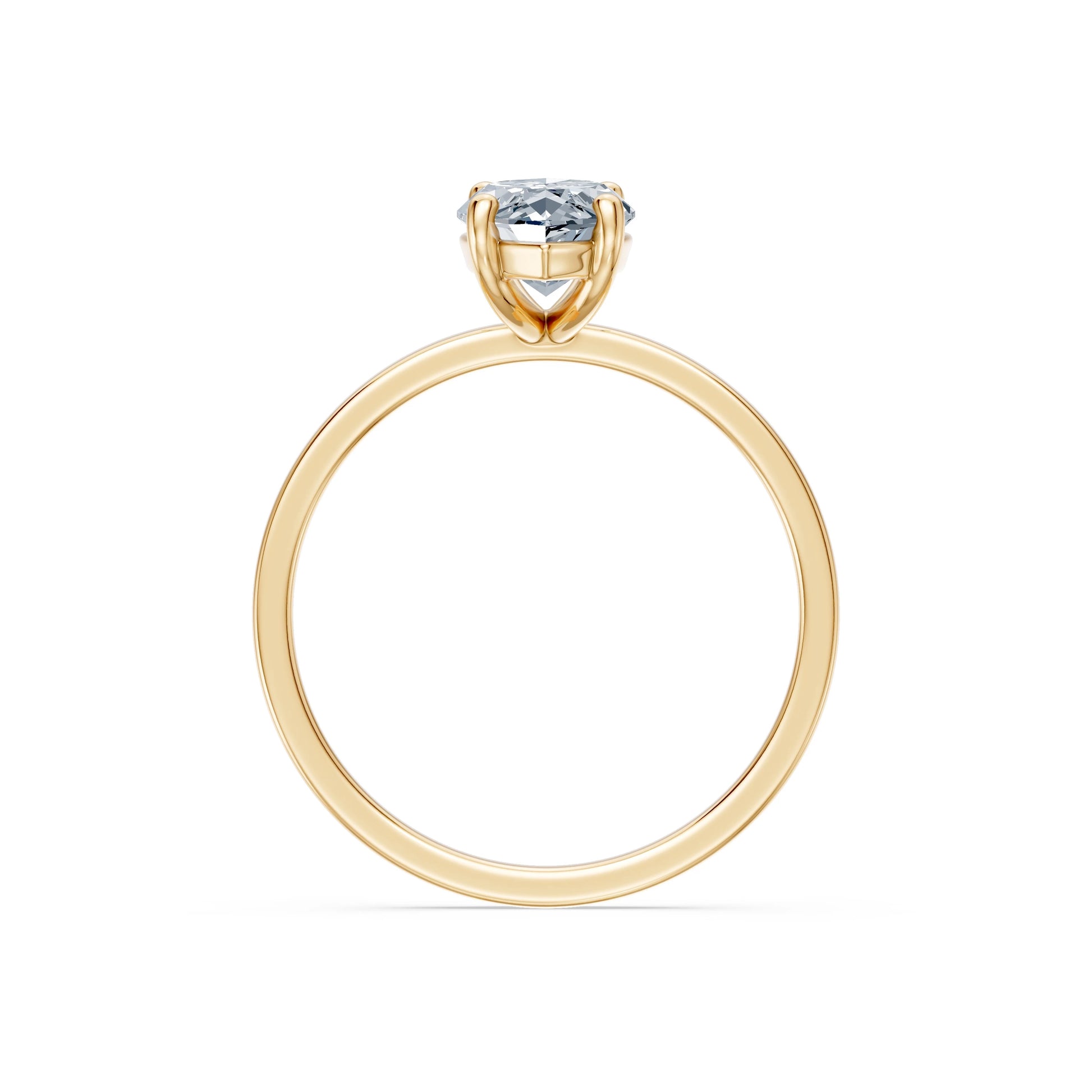 Marquise Lab Grown Diamond Solitaire Engagement Ring 1.5ct by Qutahia Jewellery