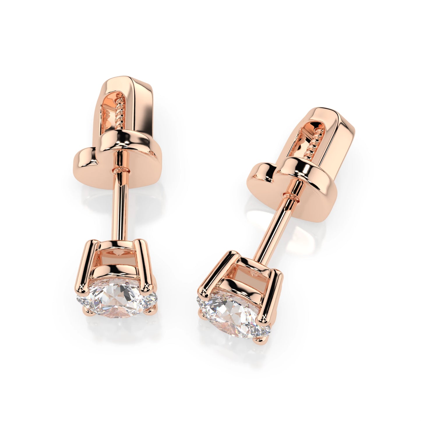 Solitaire Butterfly Earring (Round), 0.4 ct — 102-10012/1(3.7)