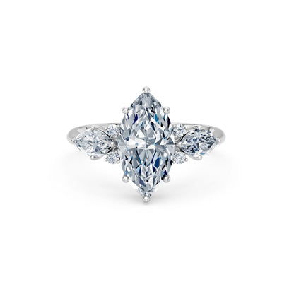 Marquise Lab Grown Diamond Side Stone Eternity Ring 2.0ct by Qutahia Jewellery