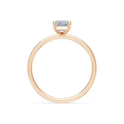 Emerald Lab Grown Diamond Solitaire Engagement Ring 1.0ct by Qutahia Jewellery