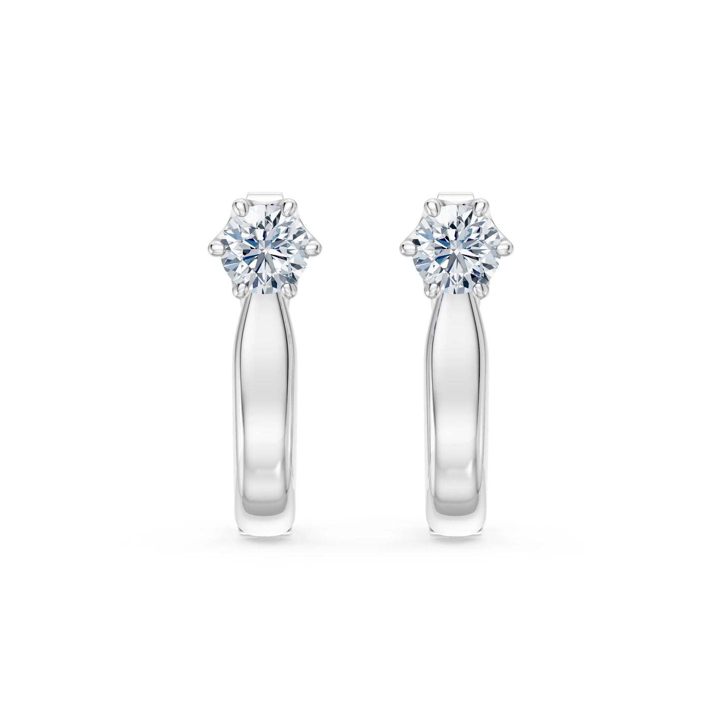 Solitaire English Lock Earring, 0.5 ct — 102-10040(4.0)