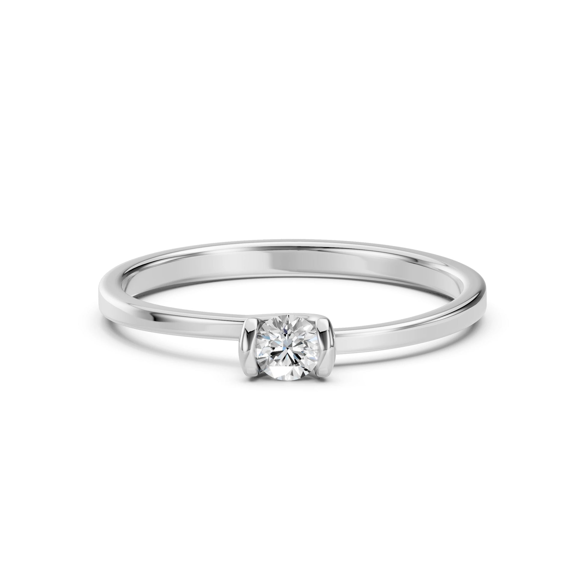 Solitaire Ring (Round), 0.2 ct — 101-10016(3.7)