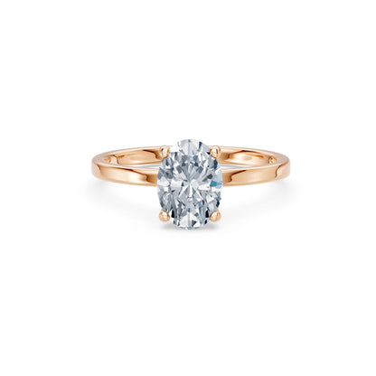 Oval Lab Grown Diamond Solitaire Engagement Ring 1.5ct by Qutahia Jewellery