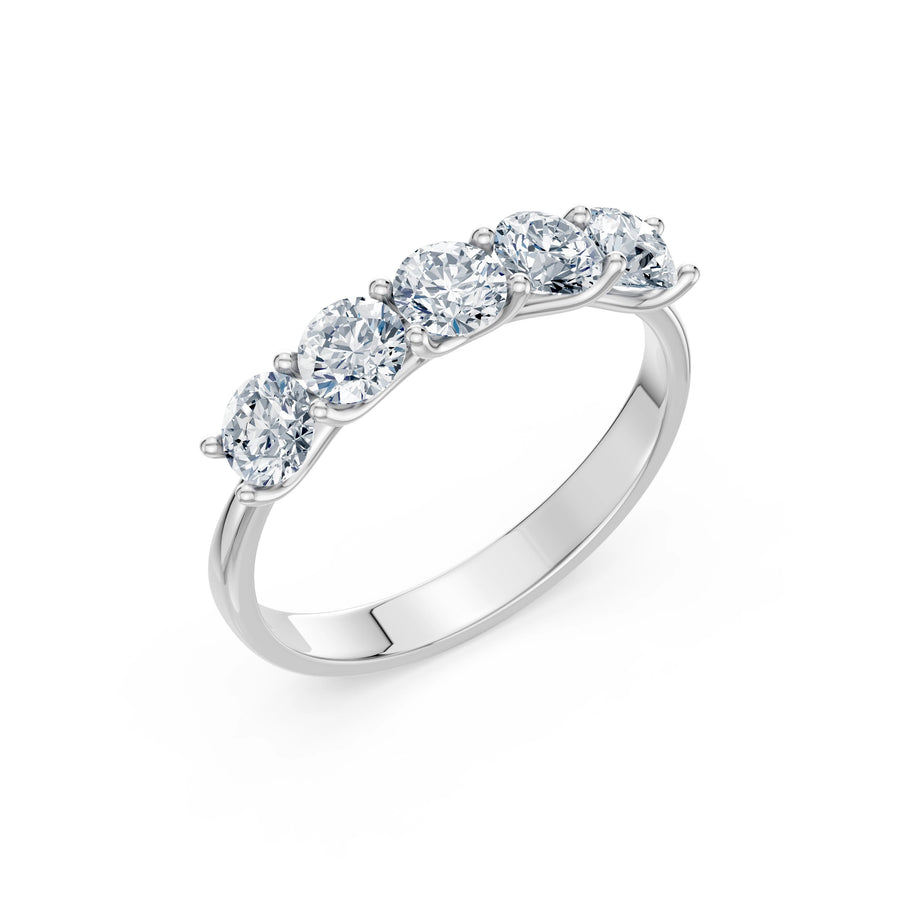 Diamond Eternity Ring Round Brilliant 1.25ct by Qutahia Jewellery