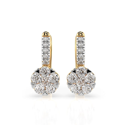 Illusion Earring (Round), 0.2 ct — 102-10015/4(3.0)