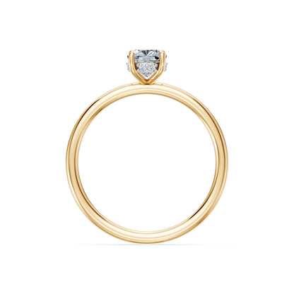 Cushion Lab Grown Diamond Micro Pave Engagement Ring 1.0ct by Qutahia Jewellery