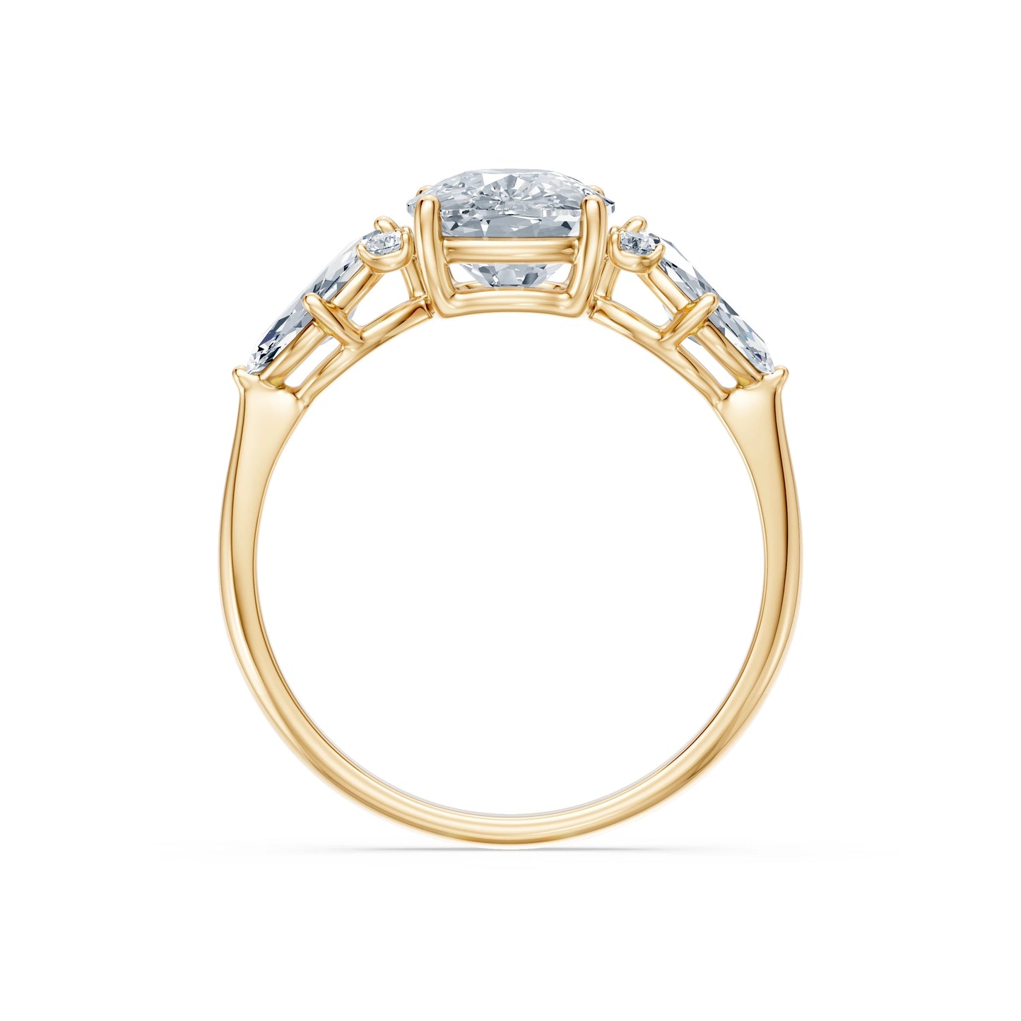 Cushion Lab Grown Diamond Side Stone Eternity Ring 2.0ct by Qutahia Jewellery