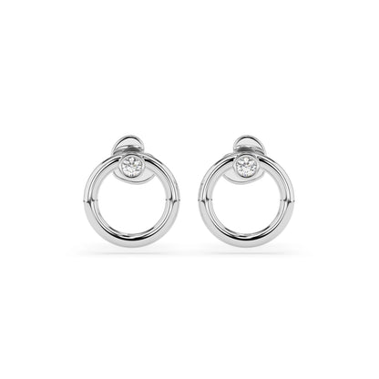 Minimalism Earring (Round), 0.06 ct — 102-10170