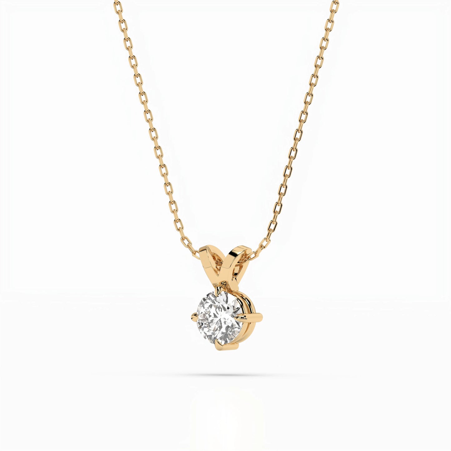 Solitaire Necklace (Round), 0.4 ct — 104-10037(4.7)