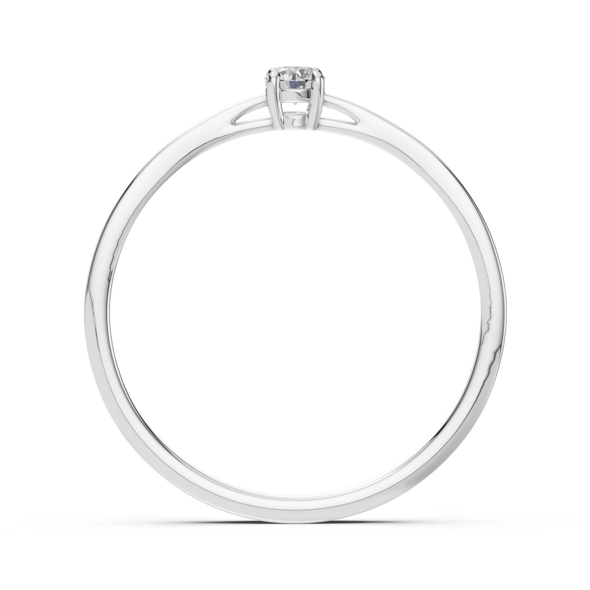 Solitaire Ring (Round), 0.06 ct — 101-10012/1(2.5)