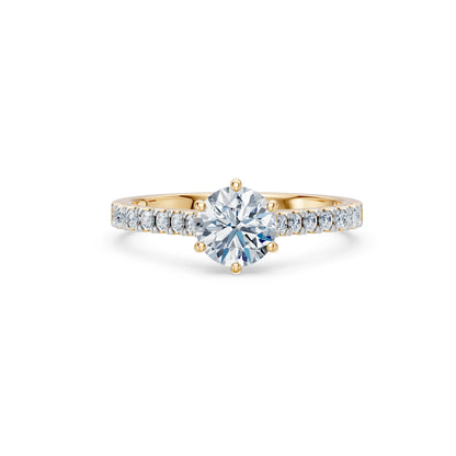 Round Brilliant Diamond Pave Eternity Ring 1.0ct by Qutahia Jewellery