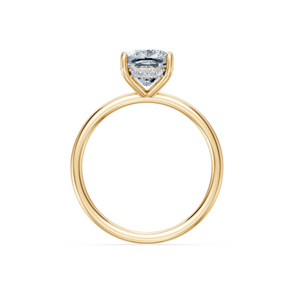 Cushion Lab Grown Diamond Micro Pave Engagement Ring 2.0ct by Qutahia Jewellery
