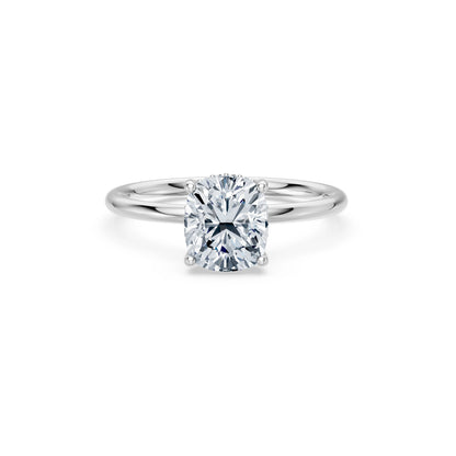 Cushion Lab Grown Diamond Micro Pave Engagement Ring 2.0ct by Qutahia Jewellery