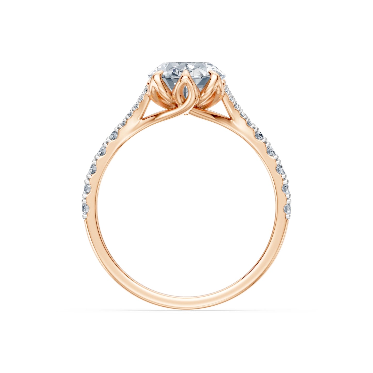 Oval Lab Grown Diamond Micro Pave Eternity Ring 2.0ct by Qutahia Jewellery