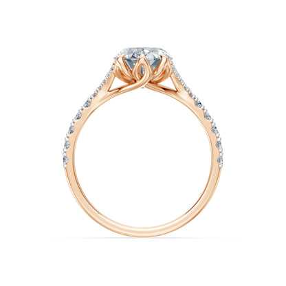 Oval Lab Grown Diamond Micro Pave Eternity Ring 2.0ct by Qutahia Jewellery