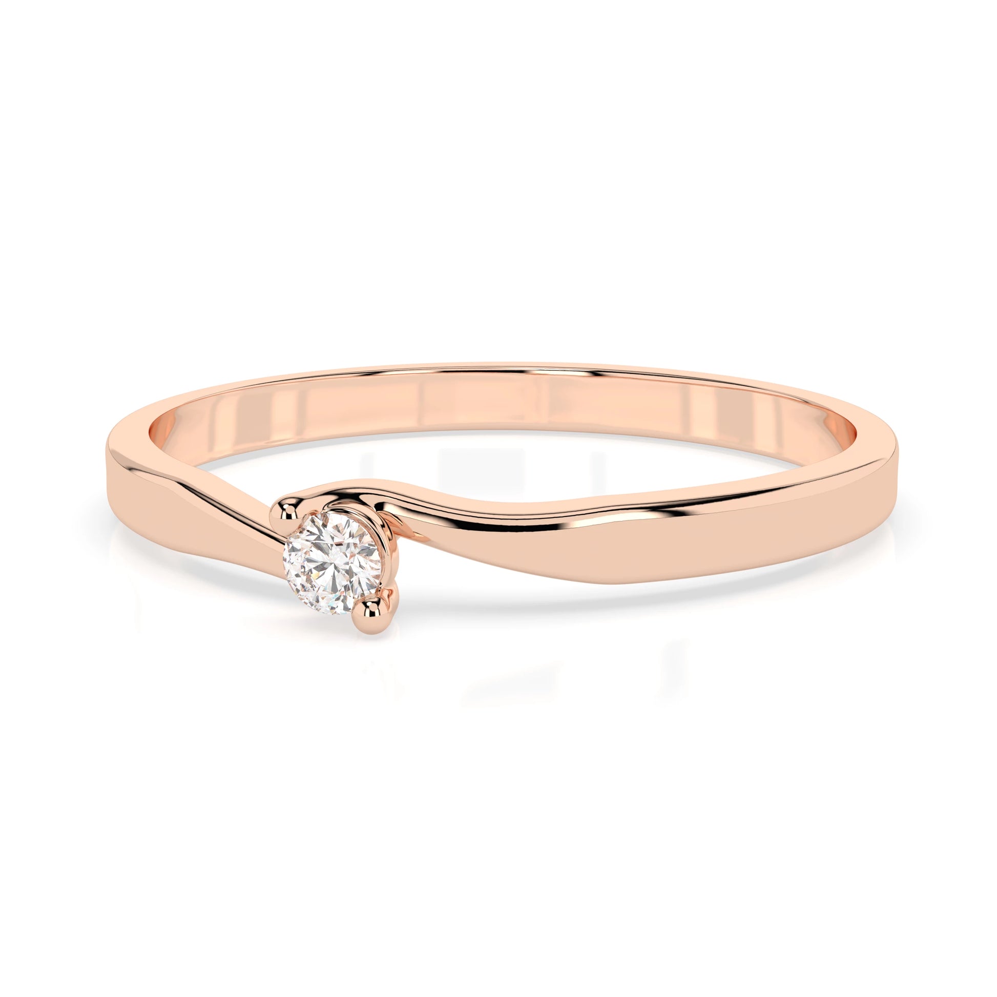 Solitaire Ring (Round), 0.04 ct — 101-10032(2.2)