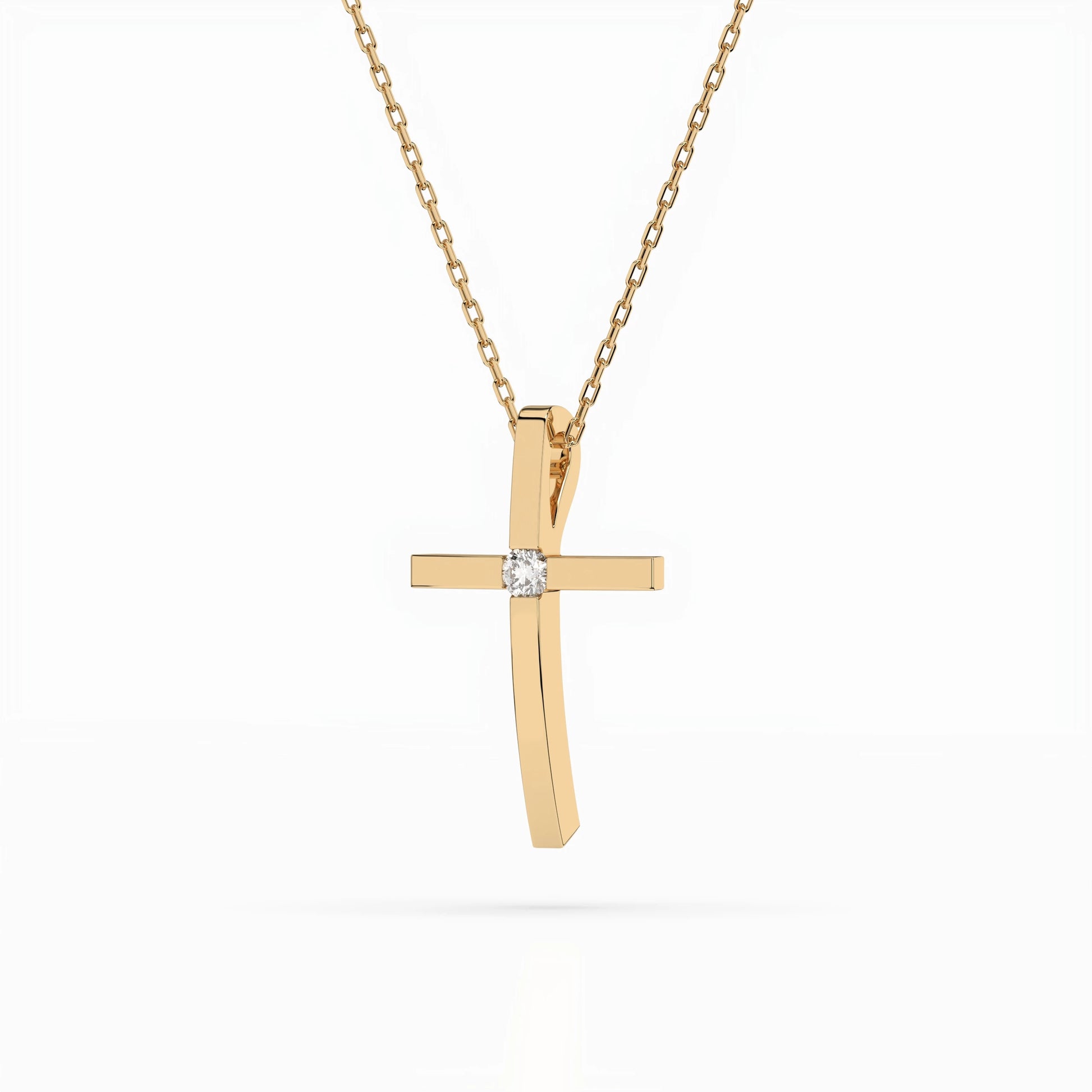 Minimalism Necklace (Round), 0.03 ct — 104-10031