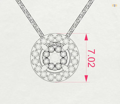 Illusion Necklace (Round), 0.06 ct — 104-10002(2.5)