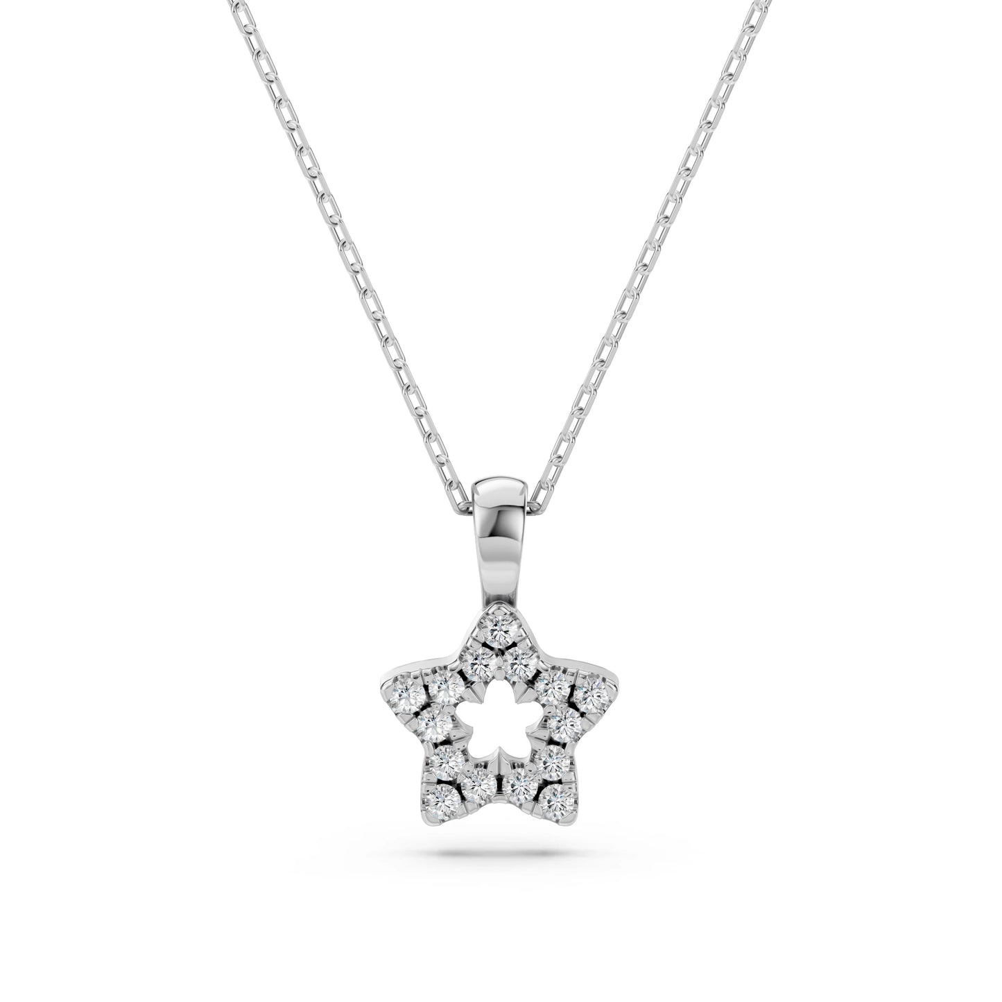 Minimalism Necklace (Round), 0.08 ct — 104-10078