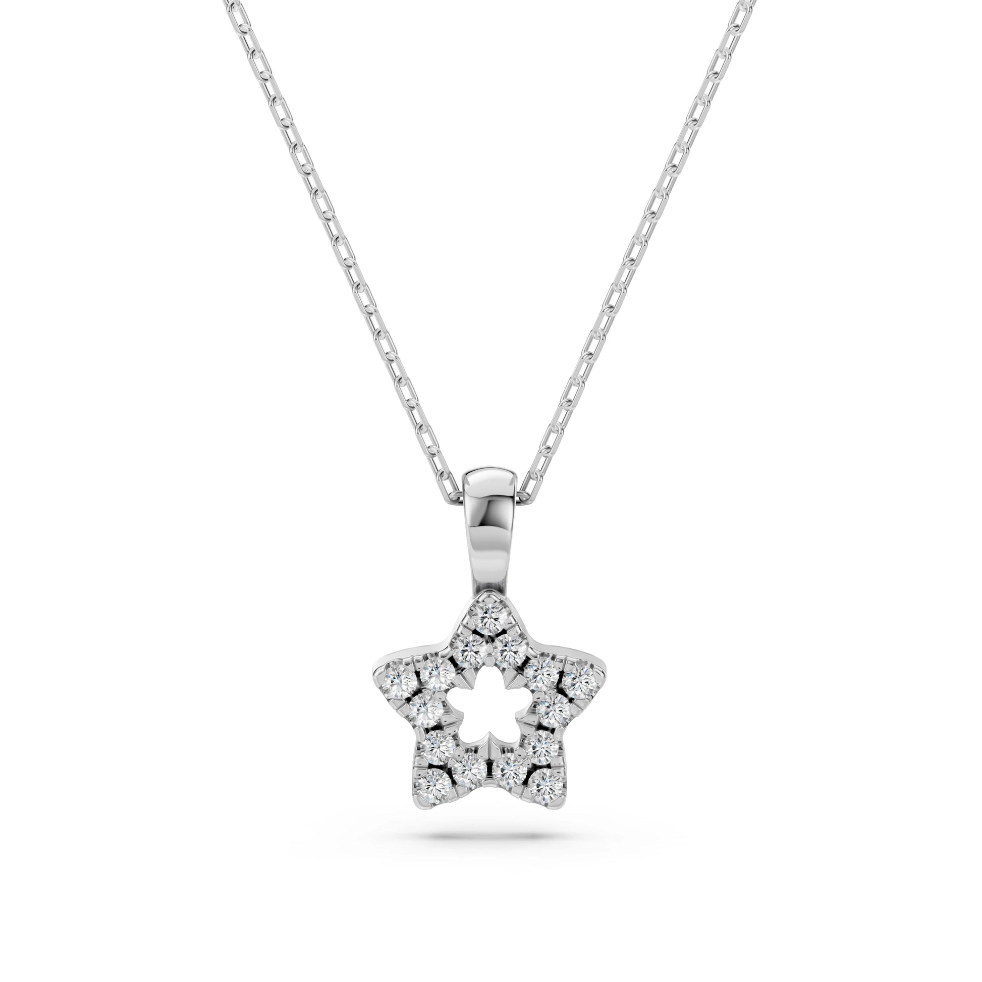 Minimalism Necklace (Round), 0.08 ct — 104-10078