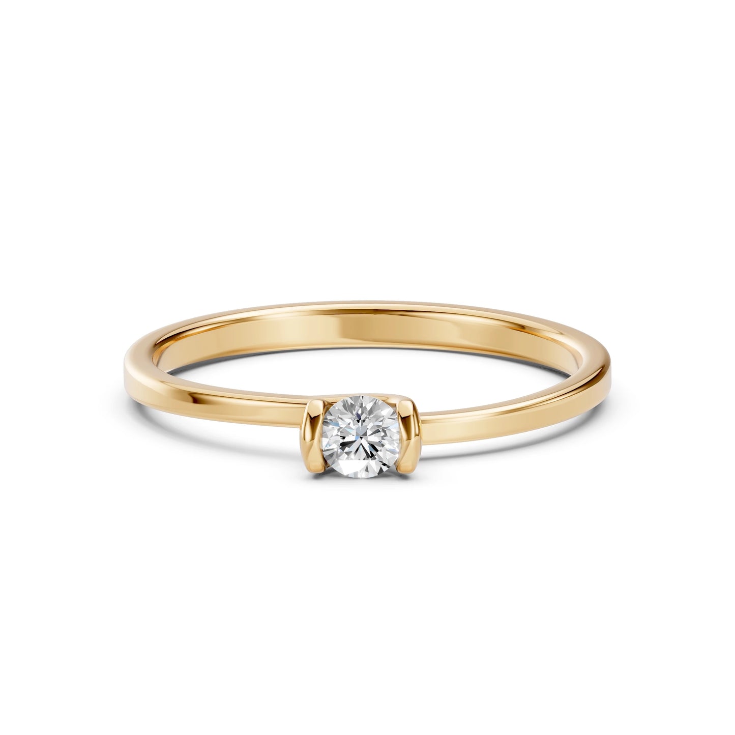 Solitaire Ring (Round), 0.2 ct — 101-10016(3.7)