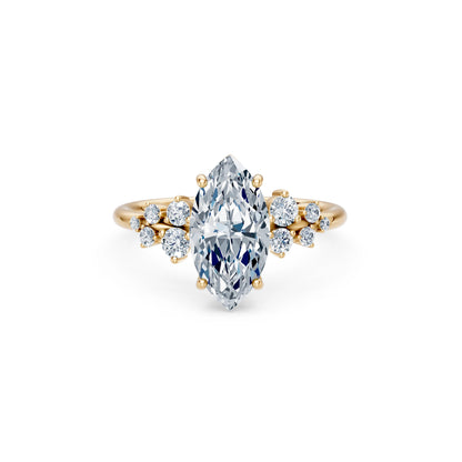 Marquise Lab Grown Diamond Classic Pave Eternity Ring 2.0ct by Qutahia Jewellery