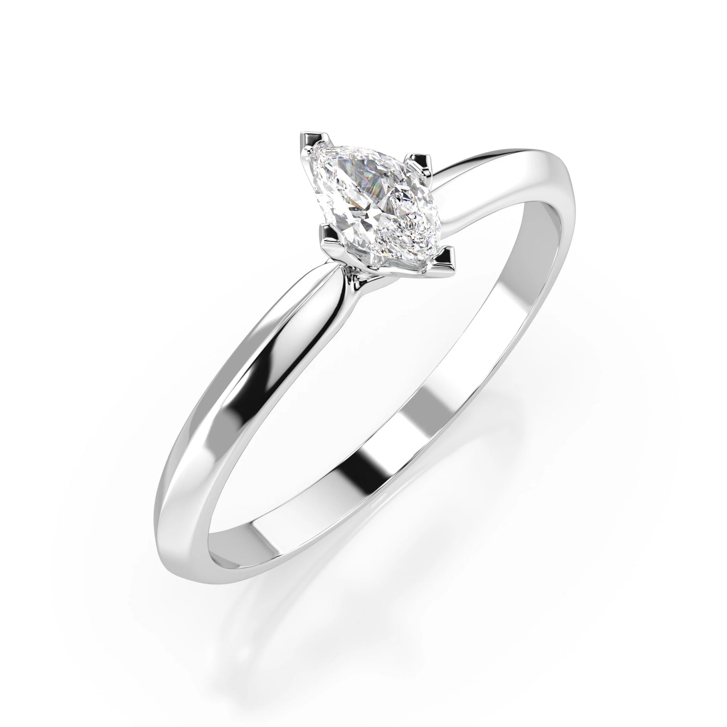 Solitaire Ring (Marquise), 0.15 ct — 101-10181/1(0.15)MARQUISE