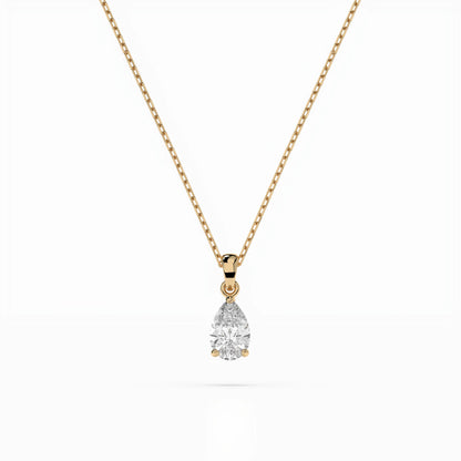 Solitaire Necklace (Pear), 0.3 ct — 104-10067(0.30)PAR