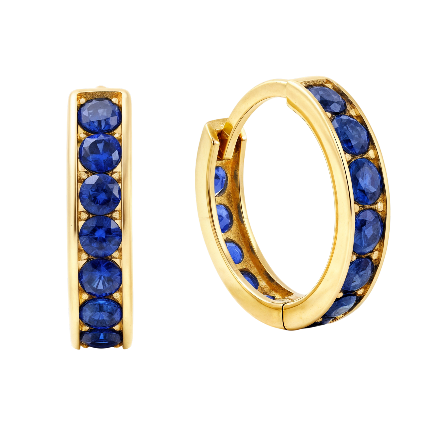 9ct Gold Huggie Hoop Earrings in Solid 9ct & 14ct Gold | Qutahia Jewellery