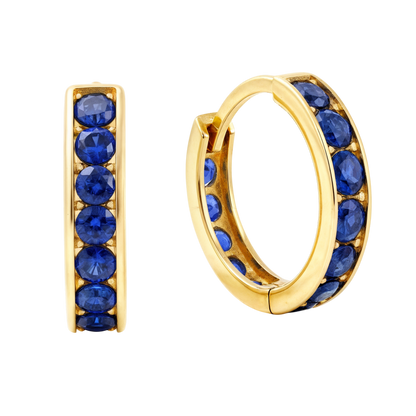 9ct Gold Huggie Hoop Earrings in Solid 9ct & 14ct Gold | Qutahia Jewellery