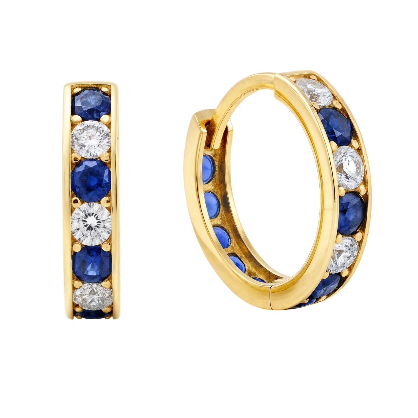 9ct Gold Huggie Hoop Earrings in Solid 9ct & 14ct Gold | Qutahia Jewellery